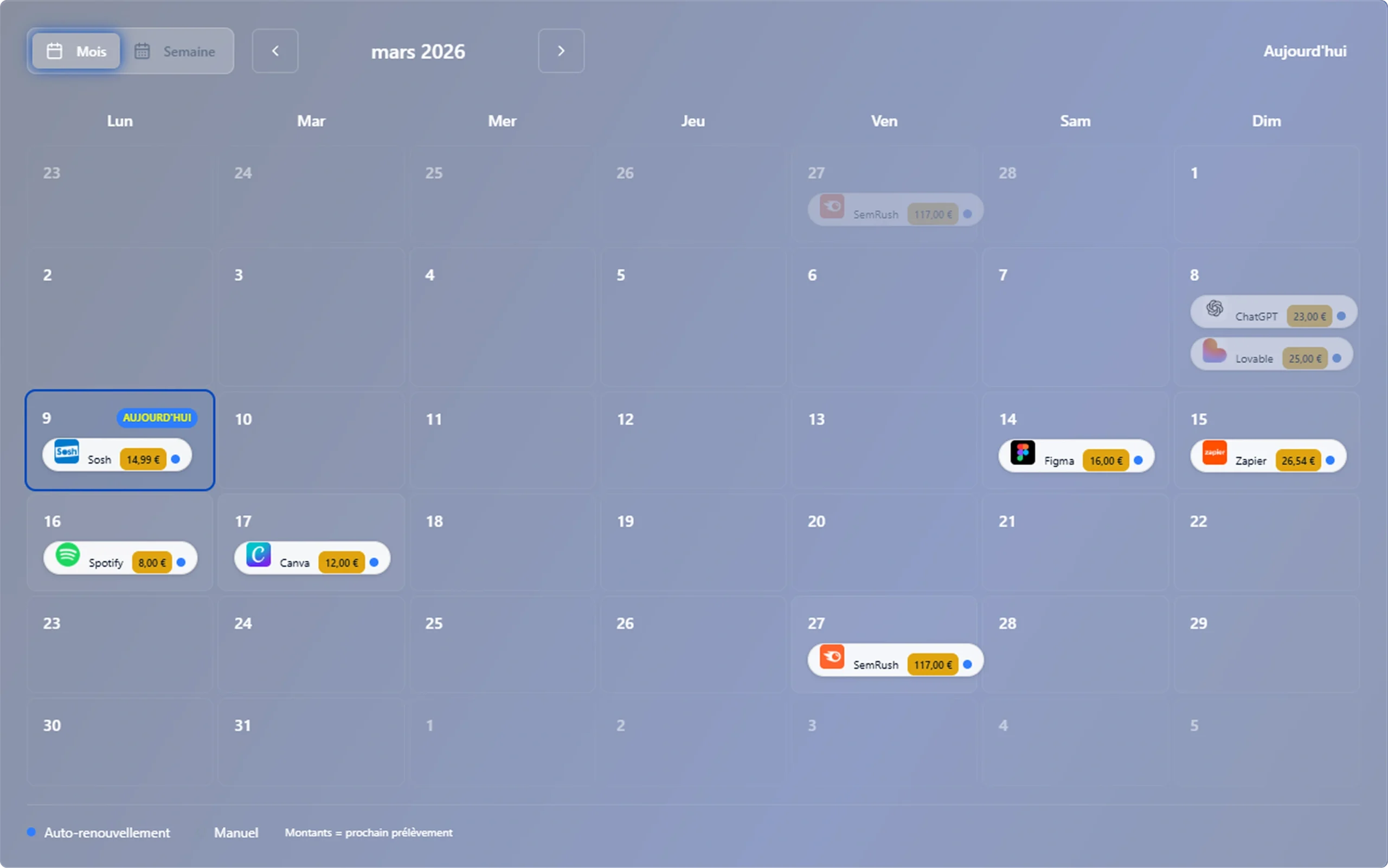 Fonction calendrier MesAbonnementsPro scaled