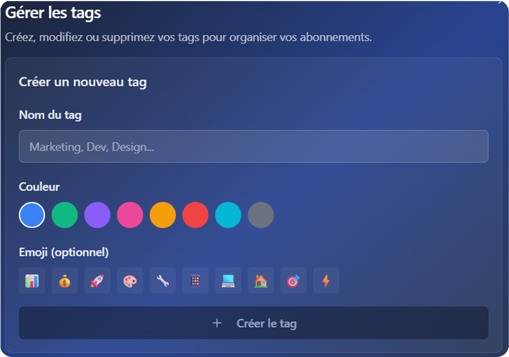 Gérer les tags